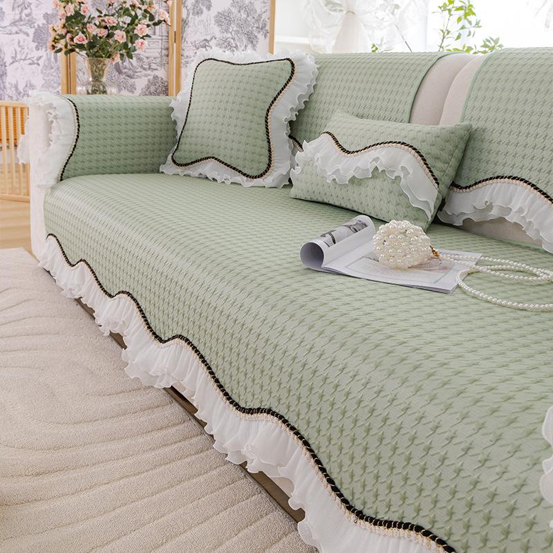 Cream Wind Simple Cool Sofa Cushion Living Room One-Piece Combination Sofa Seat Cushion Summer Sofa Cushion Seat Cover Towel