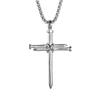 Men Necklace Cross Vintage Accessory Punk Style Men Pendant for Gift