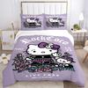 Rock Coco Hello Kitty Print 3Pcs Bedding Setduvet Cover With 2 Bedropillowcase Home Birthday Gift
