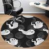 1pc Ghost Moon Office Round Area Rug, Indoor Mat Suitable For Office, Under Office Chairs Bedroom Living Room Home Decor, Room Deco148