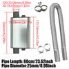 60cm Car Air Diesel Parking Heater Exhaust Pipe Tube Hose 24mm Air Filter Muffler Silencer With Clip Kit For Webasto Eberspacher