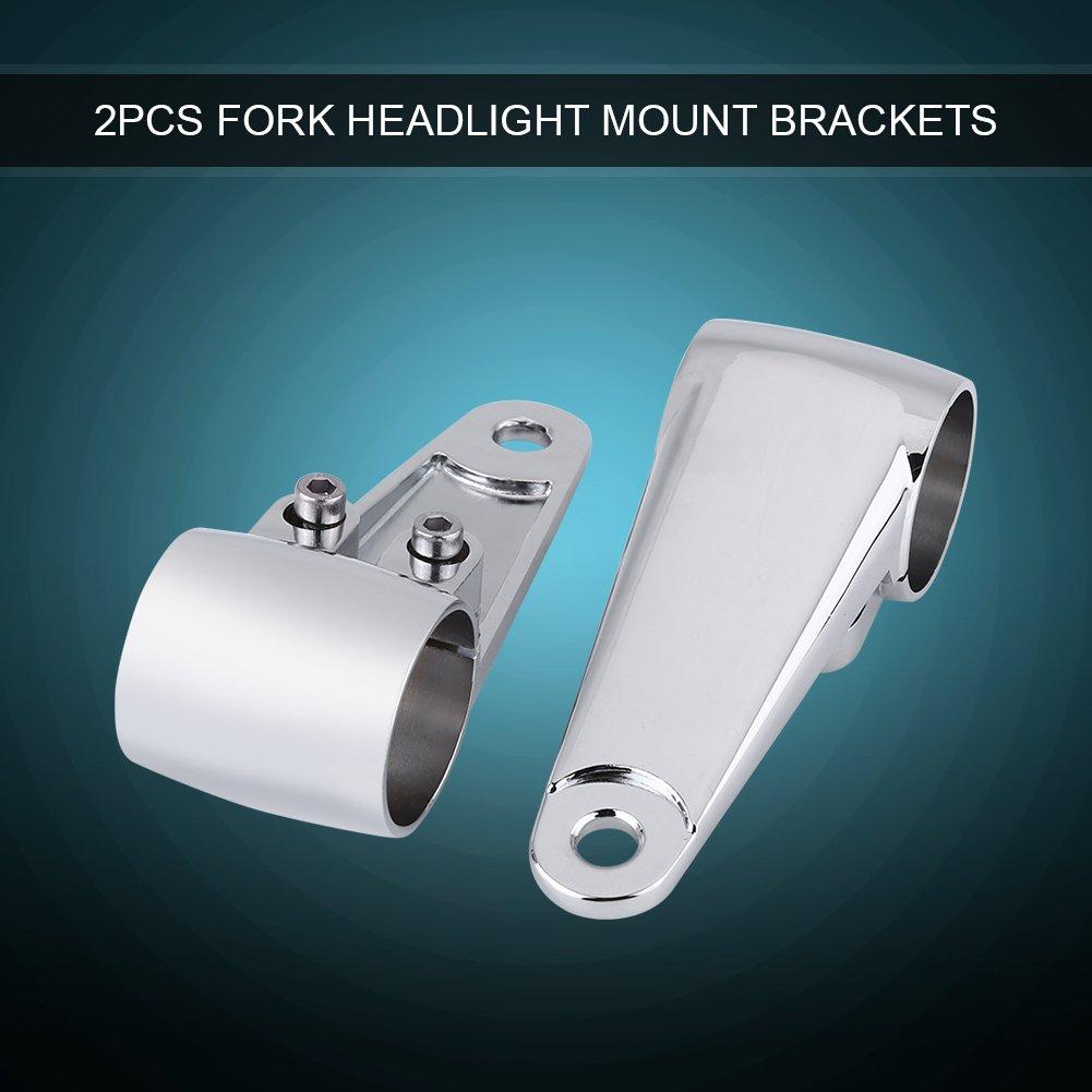 Qiilu Headlight Bracket Motorcycle Headlight Bracket 35mm - 41mm Fork Tube Set of 2