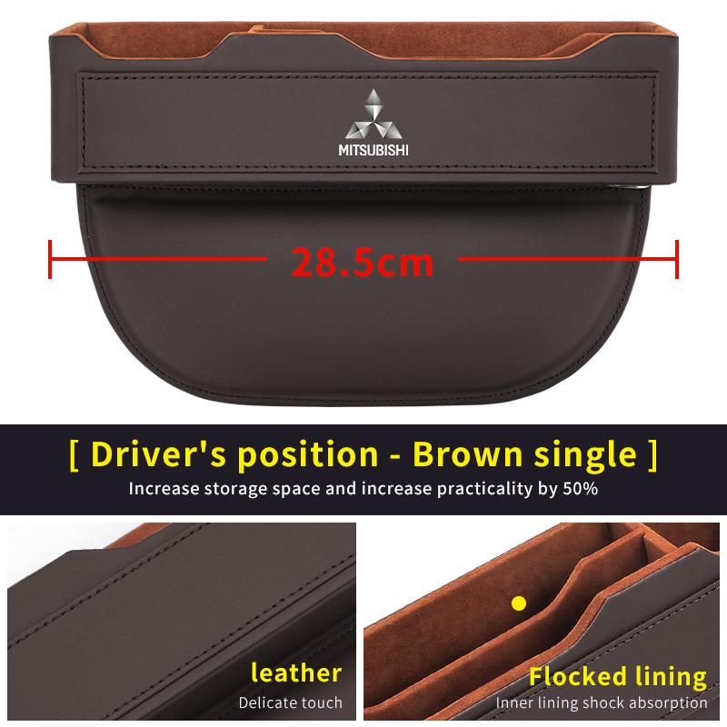 Car Seat Gap Organizer Seat Crevice Slot Storage Box For Mitsubishi Outlander Pajero Lancer Evolution X Ralliart Asx L200 Triton HZ8