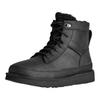 UGG Casual Heritage Cálido Cuero Puntera Redonda Cómodas Botas de Nieve Botas para Hombre Negro 1174580-BLK