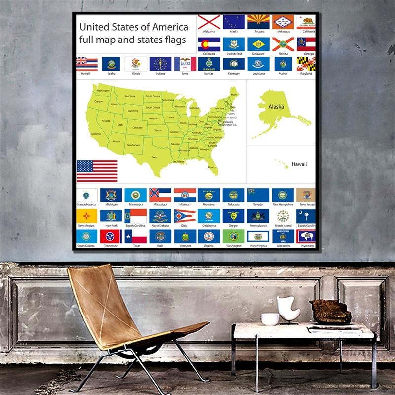 WCIC New Map Theme Series Background Cloth United States Map