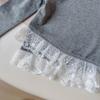Girls' Korean Style Long Sleeve Lace Trim Top - Spring/Fall Fashion BQB009