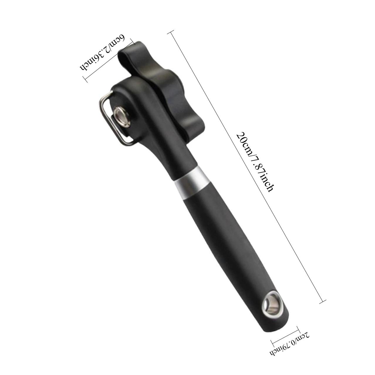 

Manual Safety Can Opener Stainless Steel Can Knife Household Single Handle Side Multifunctional Can Opener Cutting Can Opener чорний