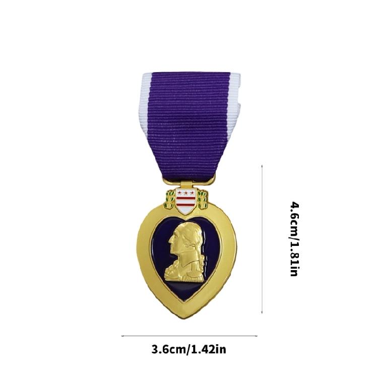 Broche Épingle Insigne Militaire États-Unis Médailles Cœur Violet Épingle Insigne Médailles Militaires Commémorative Collectionneur