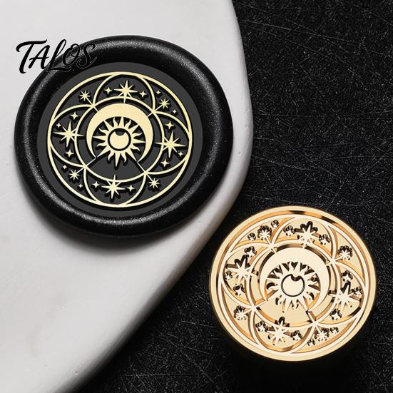 Fantasy Theme Handbook Collage Vintage European Magic Themed Wax Seal Stamp Head, Solid Brass Exquisite Artistic Craft Engraved Sealing Head