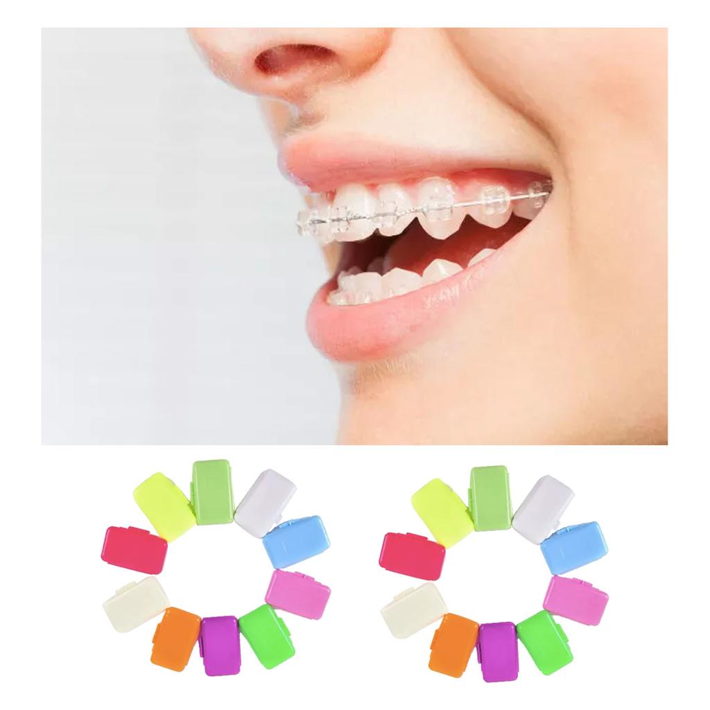 20PCS Teeth Dental Wax Healthy Portable Comfortable Stimulation Relief Orthodontic Wax for Braces Aligners Wearer