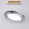 Stainless Steel Oval Plate for Grilled Fish, Steamed Fish, Fruit, Rice, Noodles, and Eggs.