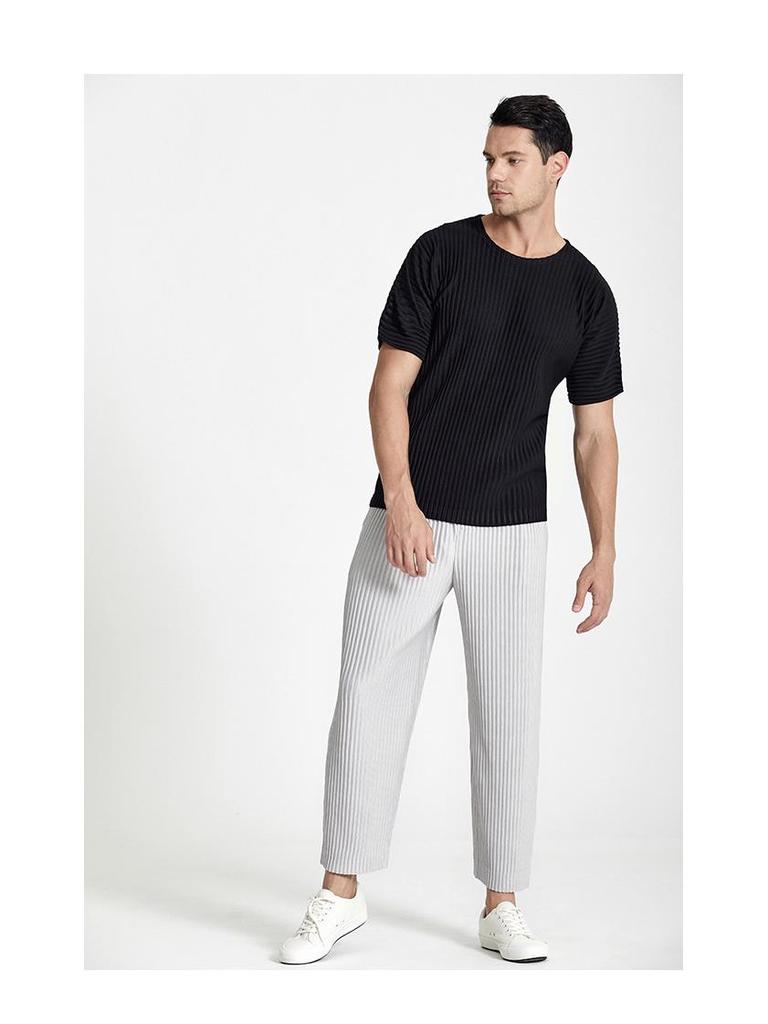 Men's Pleated Casual Pants - 2021 Summer Loose Fit, Plus Size, High Elastic, Straight Leg Trousers