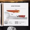 Stainless Steel Multi-Purpose Boning & Butcher Knife - Sharp Meat & Bone Cutting Tool for Chefs