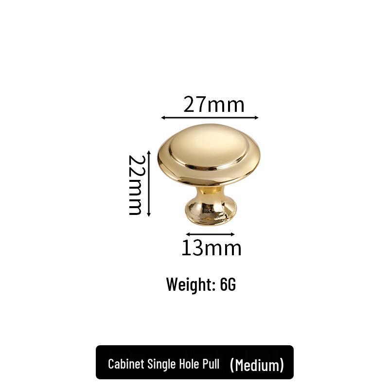 Gold Black Stainless Steel Round Drawer Handle for Kitchen or Shoe Cabinets