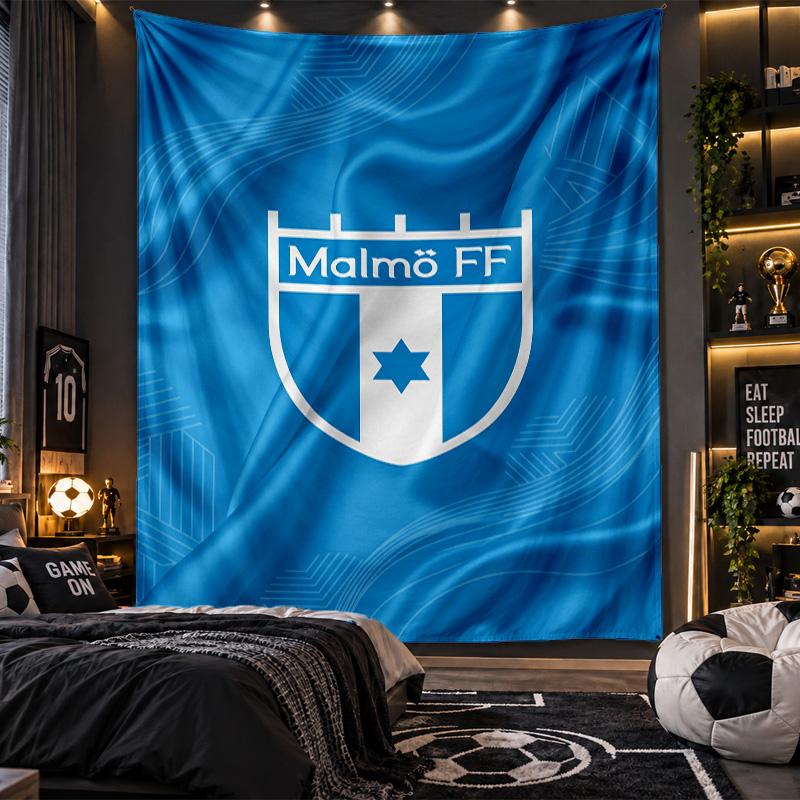 Wall Hanging Tapestry Malmö FF Print Cloth for Living Room Bedroom Home Decor