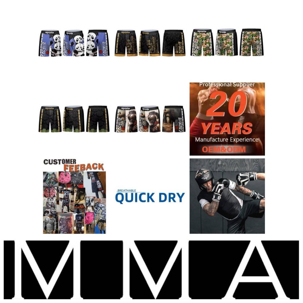 MMA Muay Thai Kickboxing Boxing Shorts UFC Boxer Unisex Men Women Pants Fitness Gym Training Sport Workout