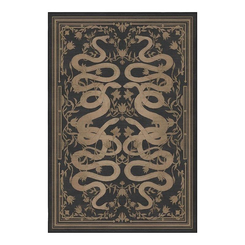 Francuski Styl Retro Kreatywny Wąż Dywan do Salonu Wzór Kwiatowy Dywanik Kuchenny do Korytarza Sypialni Dekoracja Domu Łatwa Pielęgnacja Dywaniki Pod Sofę