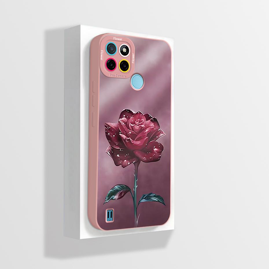 

For Realme C15 C21 C21Y C25Y C20 C20A Case Cute Panda Camera Protection Liquid Silicone TPU Shockproof Bumper Cover Soft Fundas Realme C15