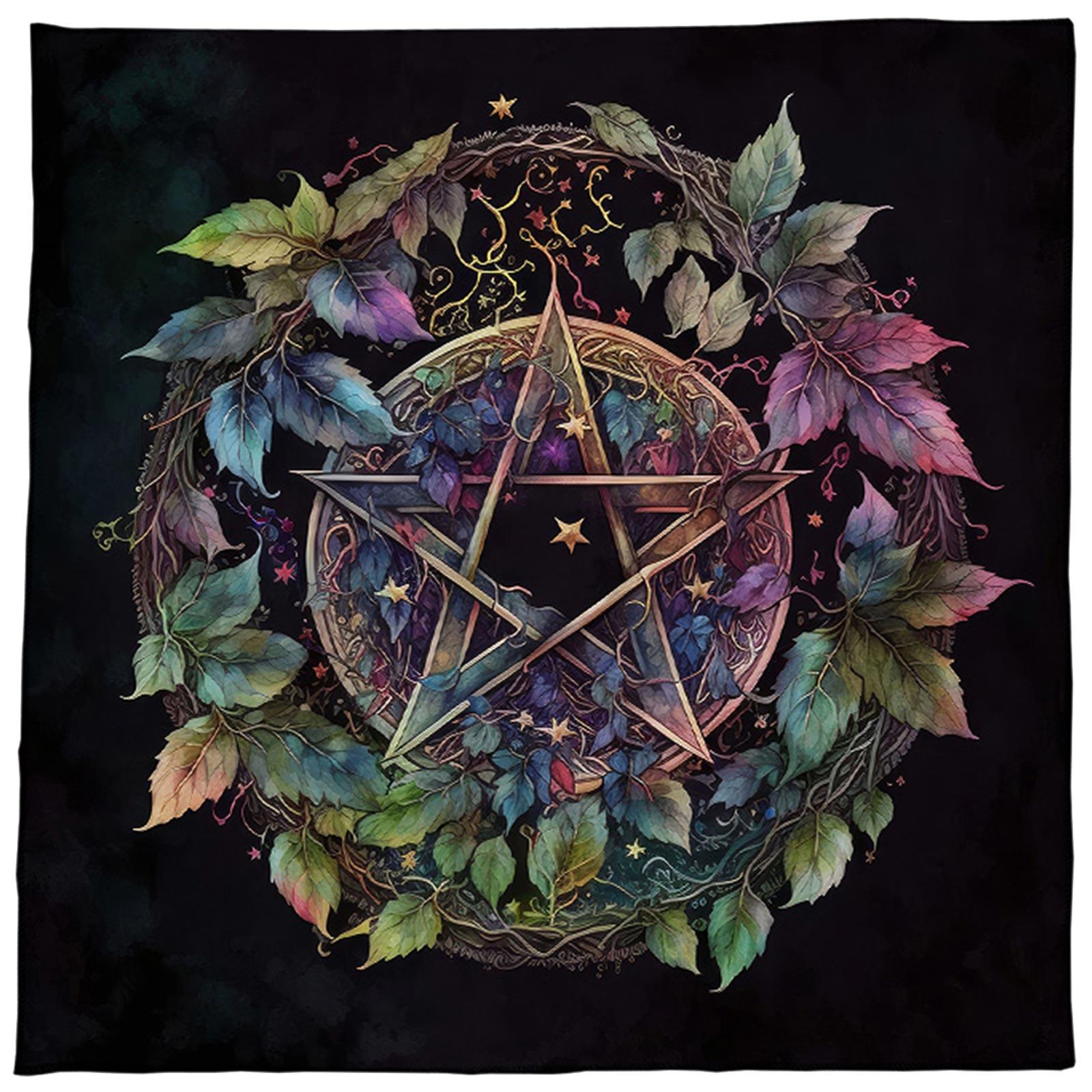 

Tarots Card Tablecloth Altars Cloth Pentagrams Astrologys Tablecloth Divinations Card Mat Tapestry Wall Decors 363 60x60cm