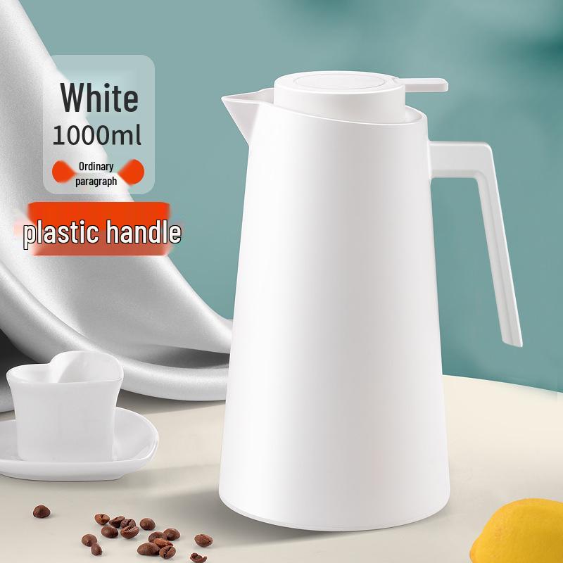 Press-Type Smart Insulated Kettle with Glass Liner - Large Capacity Thermos for Home Use