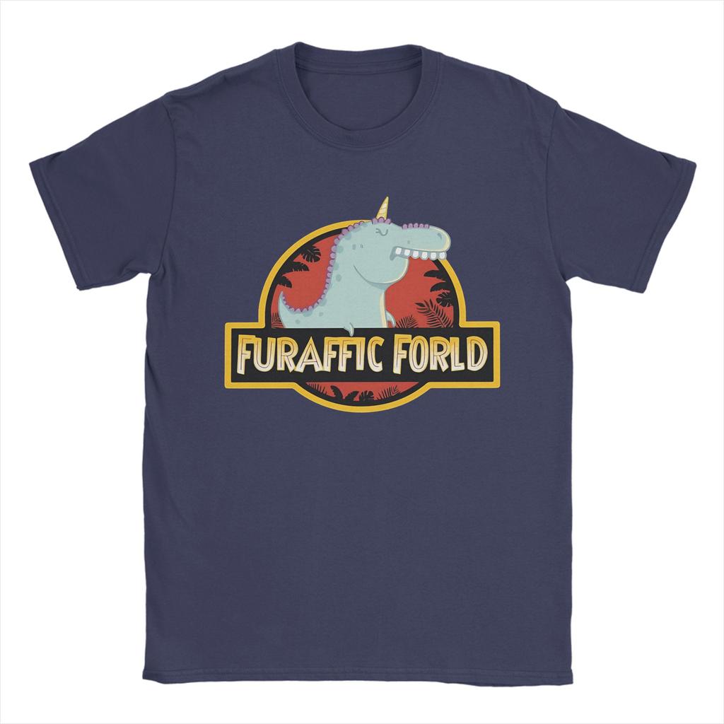 Furafic Fark 2 Jurassic Dinosaur  T-Shirt Men's 100%Cotton Clothes Vintage Dinosaurs Meme Crewneck Short Sleeve