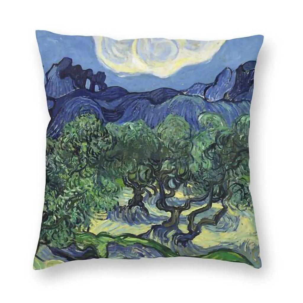 Originele Vincent van Gogh Kunst Bloeiende Amandelboom Vierkant Kussensloop Amandelbloesems Sierkussen Mode Kussenhoezen
