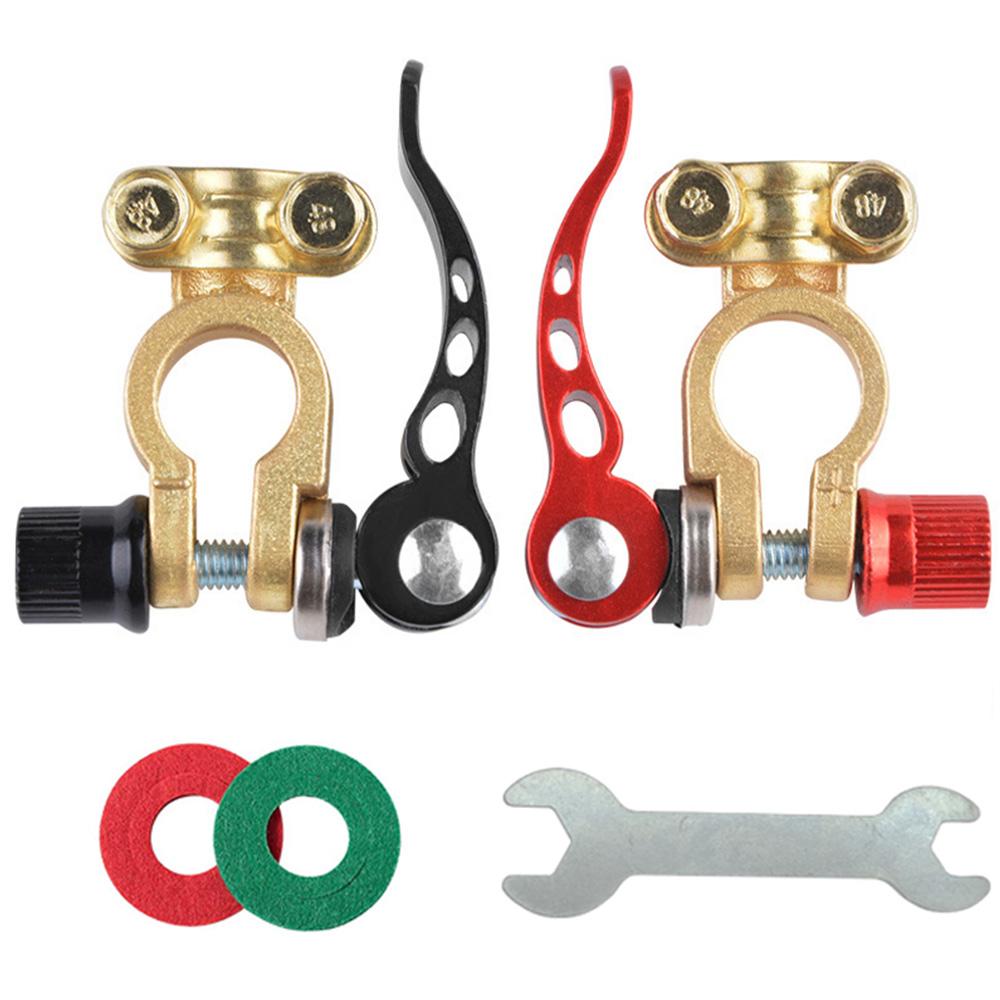 Universal 2Pcs 24V 12V Quick Release Battery Terminals Clamps Car Top Post for Caravan Boat Motorcycle Car Car Accessories