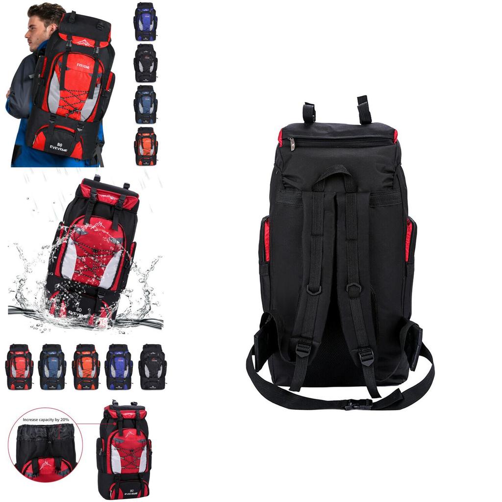 Outdoor Travel 80l Hiking Camping Backpack Waterproof Rucksack Trekking Bag Pack