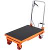 Hydraulic Lift Table Cart, 330lbs Capacity 28.5" Lifting Height, Manual Single Scissor Lift Table with 4 Wheels and Non-slip Pad, Hydraulic Scissor