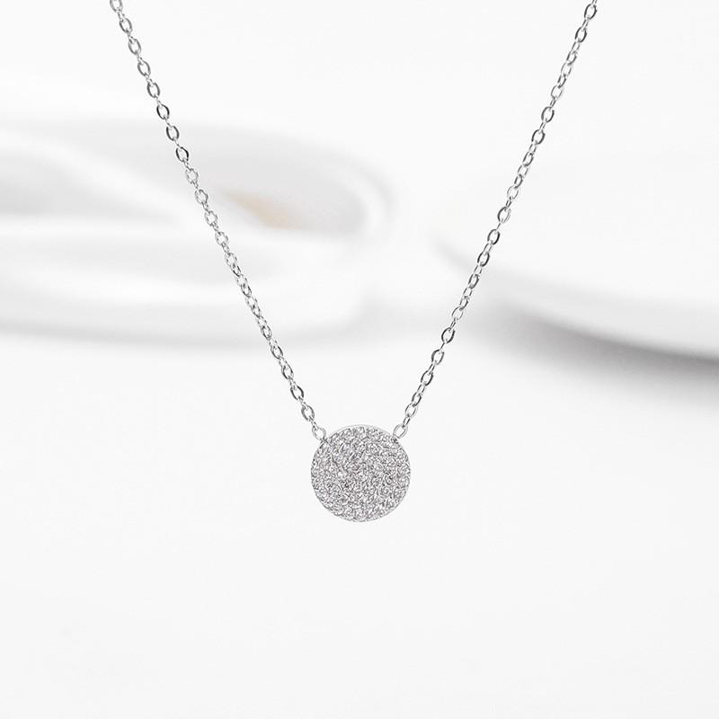 S925 Sterling Silver Gold Star Round Necklace French Light Luxury Clavicle 2026