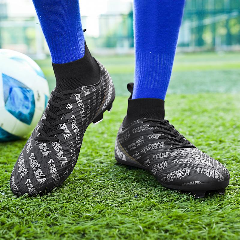 31-48 Dětské fotbalové boty Vysoké pánské sportovní kopačky s dlouhými nehty Velké sportovní kopačky pro mládež