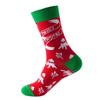 Creative Christmas Socks Cartoon Snow Tree Mid-Calf Cotton Blend Casual Men Women