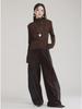 Maillard Women's Wide-Leg Velvet-Lined Sports Sweatpants for Autumn/Winter