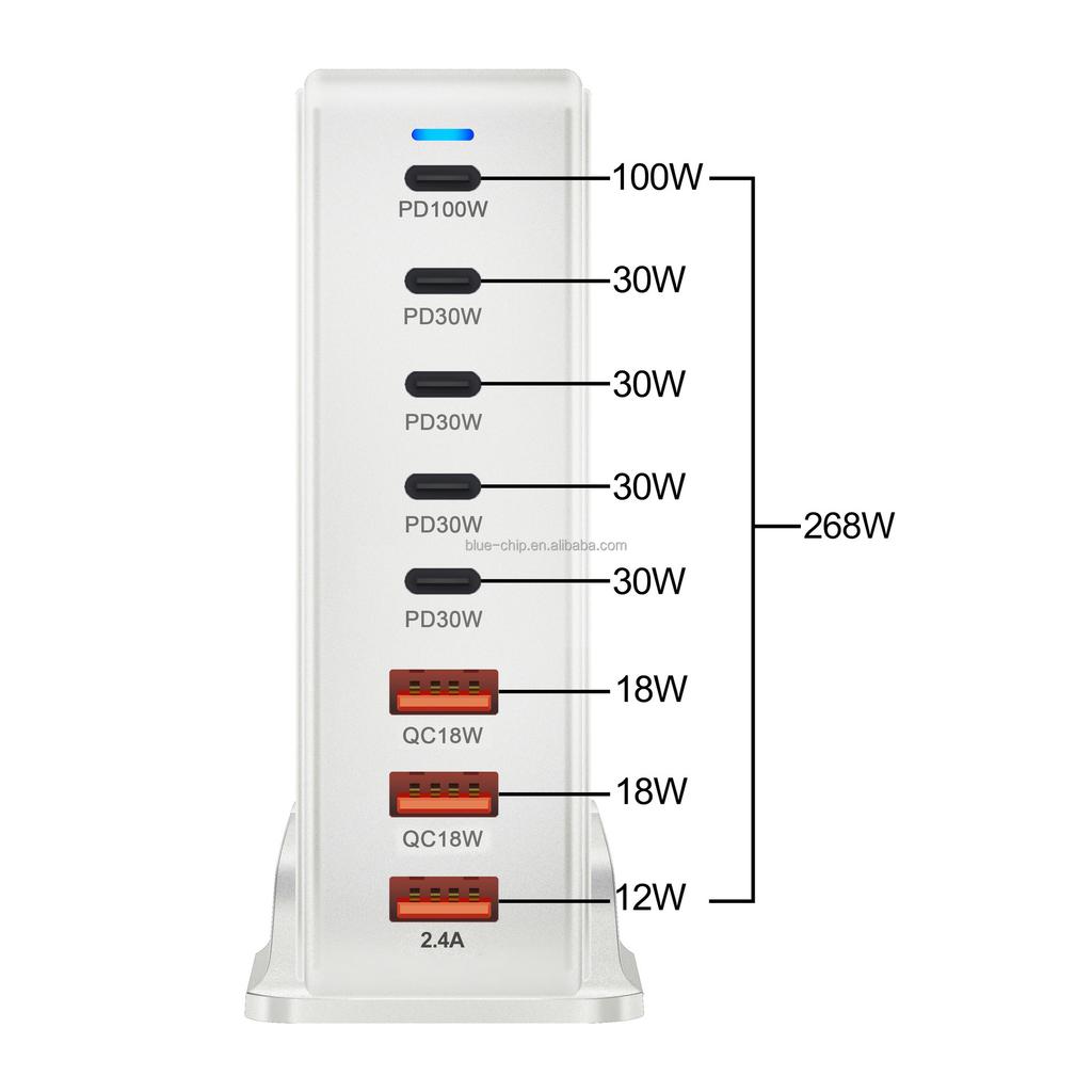 268W Fast Charging Cell Supplier Shenzhen Multifunction Pd-Wall Usb Type C Travel Fast Plugs Mobile Phone Chargers Adapter