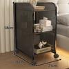 Metal Bold Ultra Narrow Bedhead Cabinet Small Simple Modern Alternative Light Luxury Home Bedroom Storage Rack Sofa Side Table