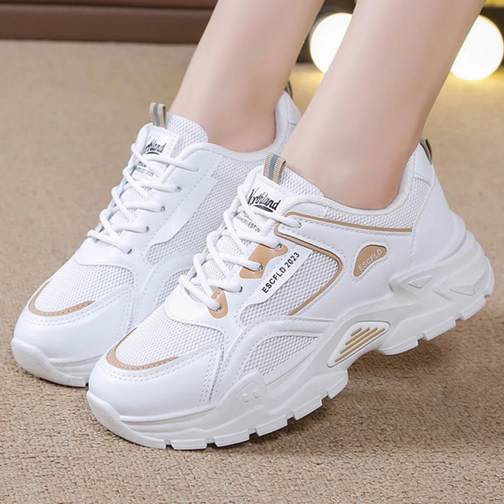 New Women Causal Sneakers Summer Shoes Womens Mesh Breathable Lace Up Sports Shoes for Women Platform Walking Designer Shoes