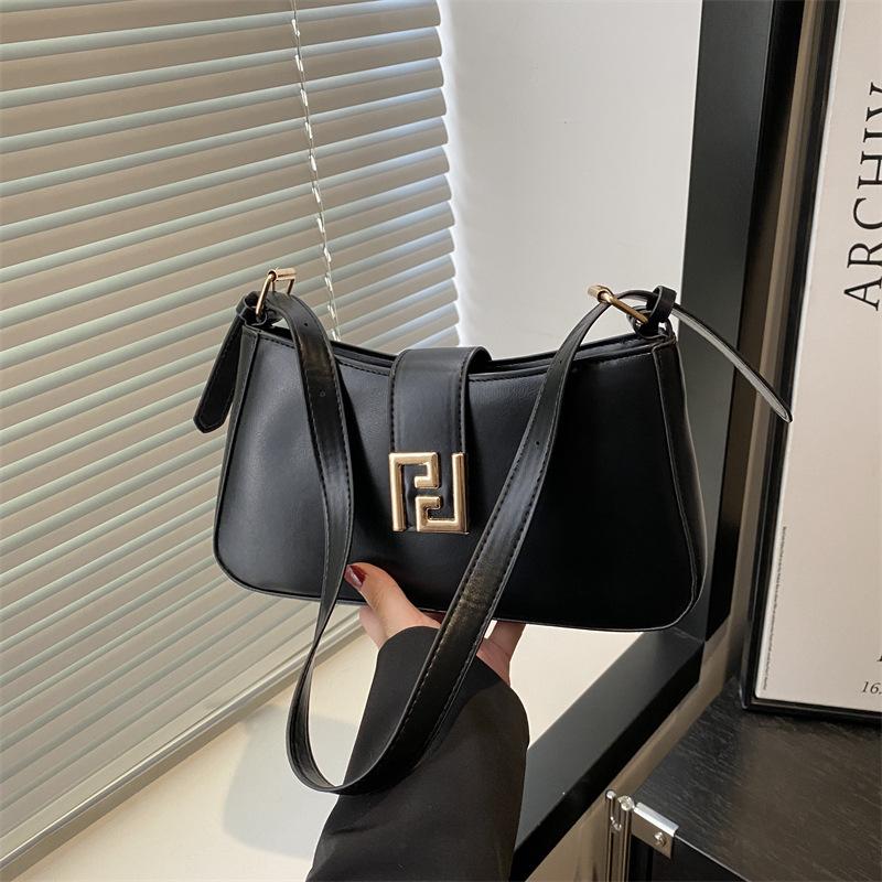 New Fashion Trend Versatile Daily Commuter Solid Color Simple Shoulder Underarm Bag Premium Handbag