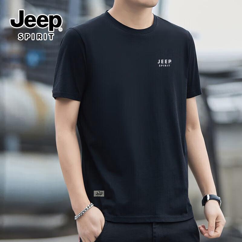 JEEP SPIRIT Herr Premium Bomull Kortärmad T-shirt