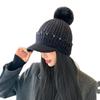 Korean Style New Autumn and Winter Warm Woolen Hat Plus Velvet Ear Protection Fur Ball Versatile Pullover Hat Trend