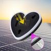 1 Set Heart-Shaped Rgb-Free Color-Changing Interior Wiring Free Atmosphere Light Solar-Powered Led Car Window Neon Lights