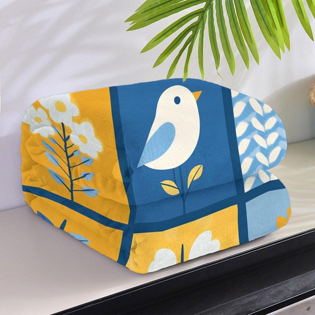 Jungle Print Flannel Throw Blanket - Four Seasons, Sofa & Office Use