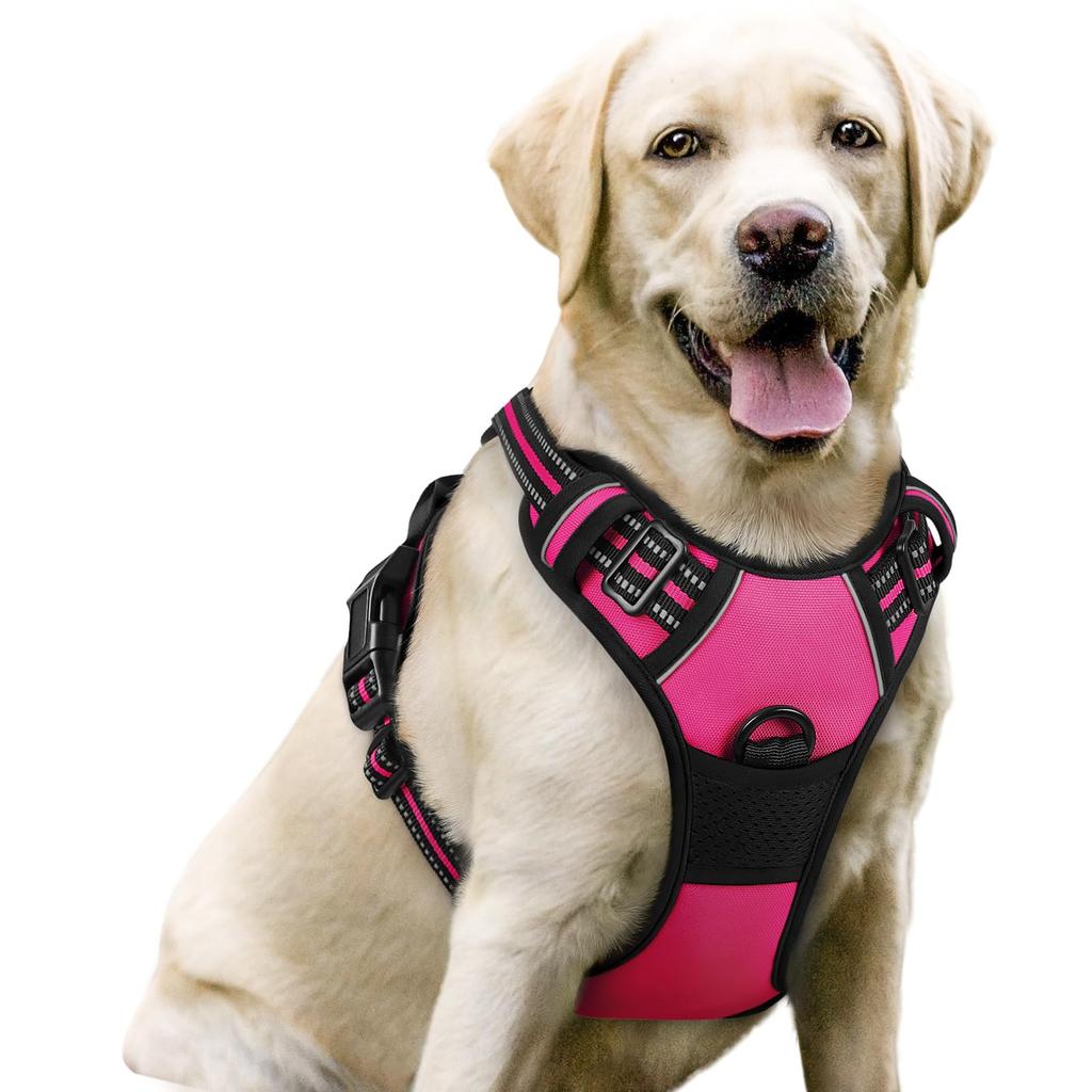 Dog harness, anti-pull, pet harness,  outdoor pet vest with 3M reflective strips, Oxford cloth material, suitable for small, medium and large dogs,
