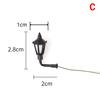 Mini Architectural Courtyard Wall Lamp Light Model Black Outdoor Lamp Dollhouse For Kids Children Adults