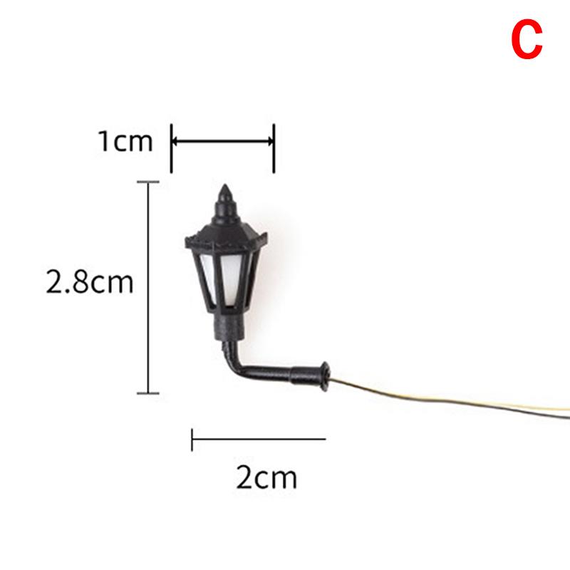 Mini Architectural Courtyard Wall Lamp Light Model Black Outdoor Lamp Dollhouse For Kids Children Adults