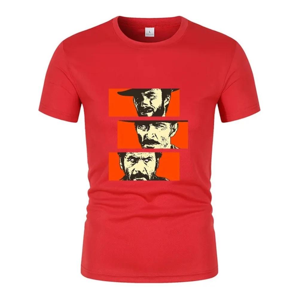 Sommar Retro Den Gode Den Onde Och Den Fule Blondie Angel Eyes Tuc T-shirt Mode Casual Snabbtorkande Andningsbar Sport Kort Ärm