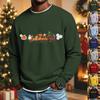 Herenlosvallend Lange Mouwen Ronde Hals Top met Feestelijke Print voor Halloween Thanksgiving Kerstfeest