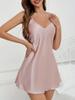 Women's Silk Satin Camisole Nightdress with Lace Trim