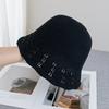 Wave Pattern Knitted Fisherman Hat Sun Protection Splicing Fisherman Hat Breathable Foldable Women Sun Hat Women'S Spring