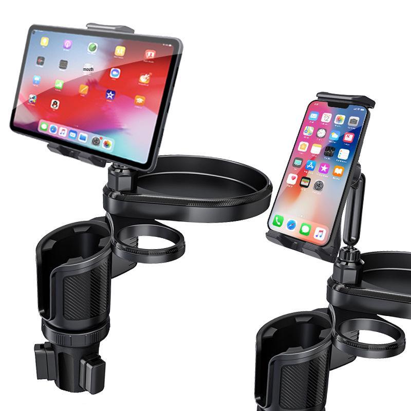 Universal Car Cup Holder & Tray: Mobile Holder, Food & Beverage Stand, Storage Rack