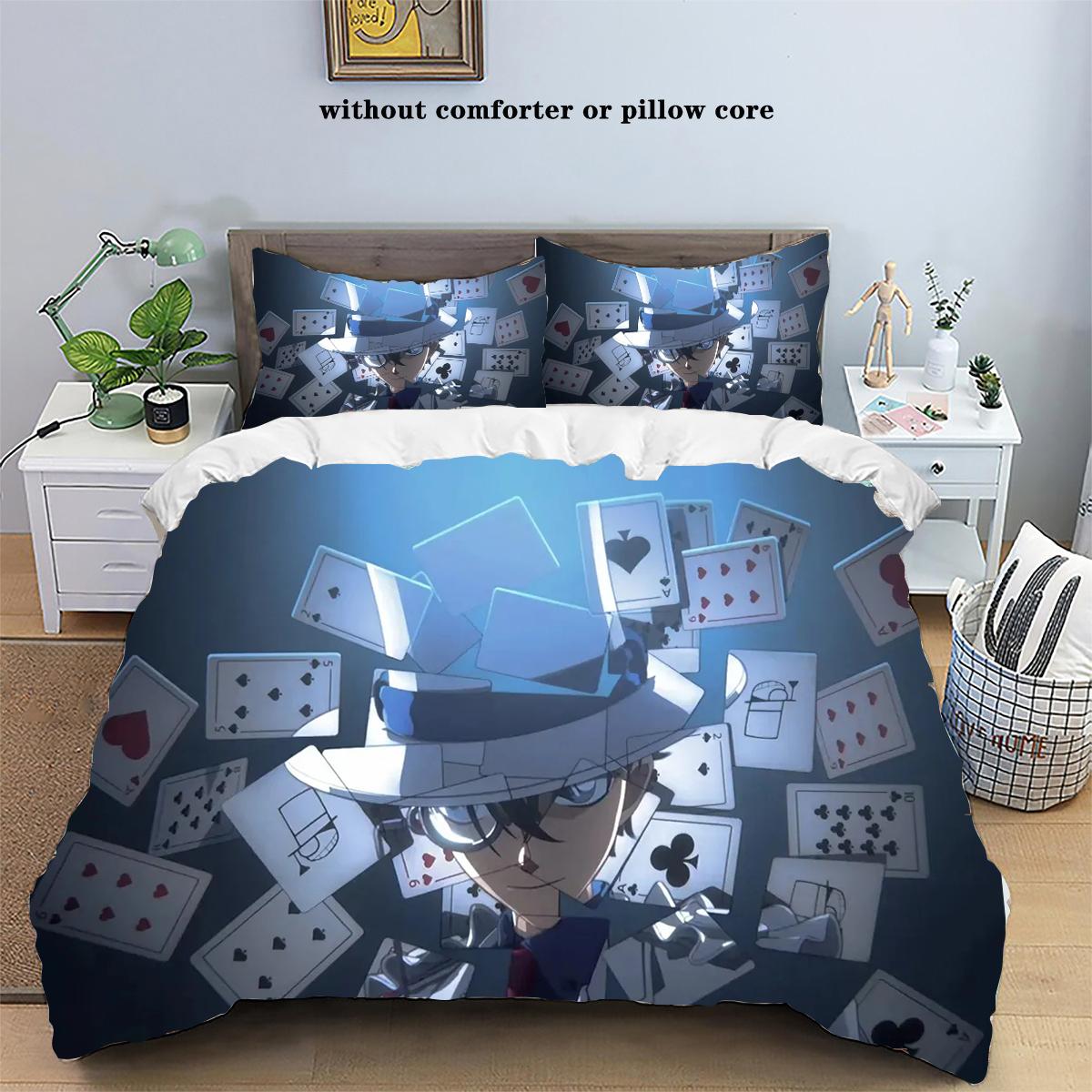 

Новый Мультяшный 3D Комплект Постельного Белья Детектив Конан Аниме Твин Фул Квин Кинг Комплект Покрывала с Наволочкой Пододеяльник Комплекты Подарков EU Twin 135x200cm